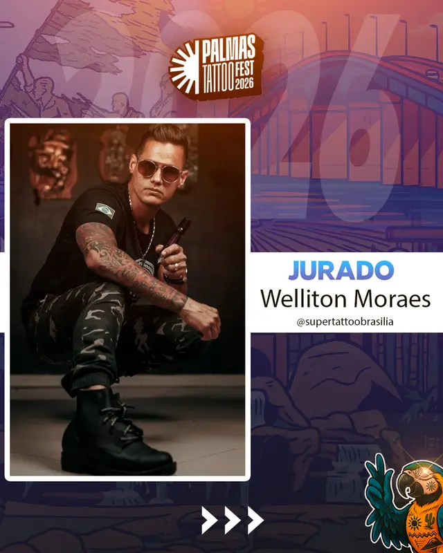 Arte de divulgação do jurado Welliton Moraes